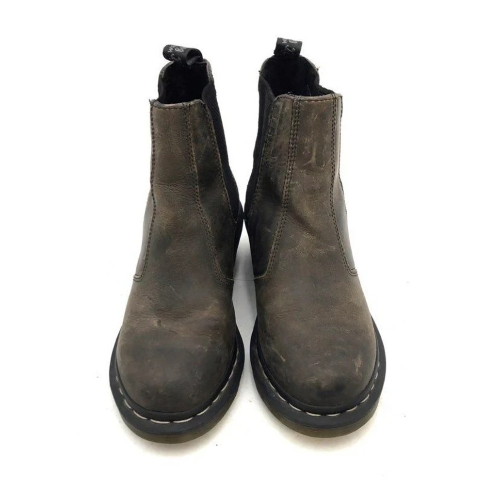 Dr. Martens Cadence Distressed Brown Leather Heeled Gothic Chelsea Boots Women 7 - Picture 5 of 15